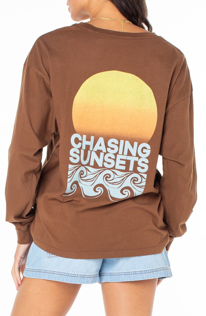 Roxy Chasing Sunsets Cotton Graphic T-Shirt, Alternate, color, Tiramisu