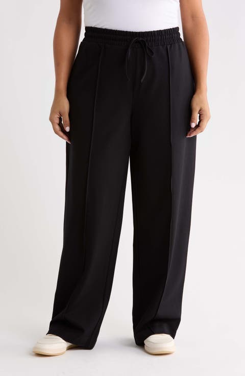 Ponte Pull-On Wide Leg Pants