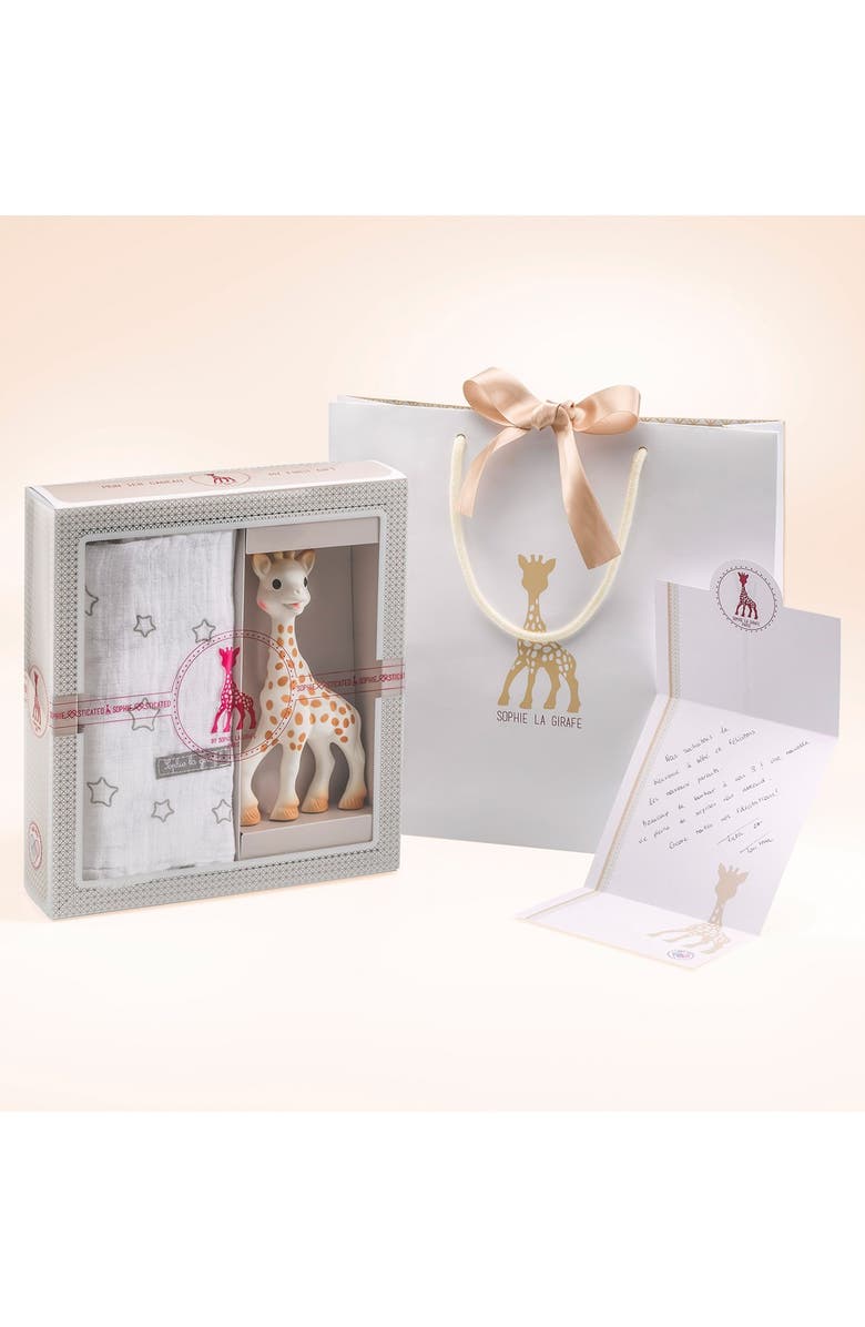 Sophie la Girafe 'Sophiesticated' Swaddling Cloth & Teething Toy, Alternate, color,