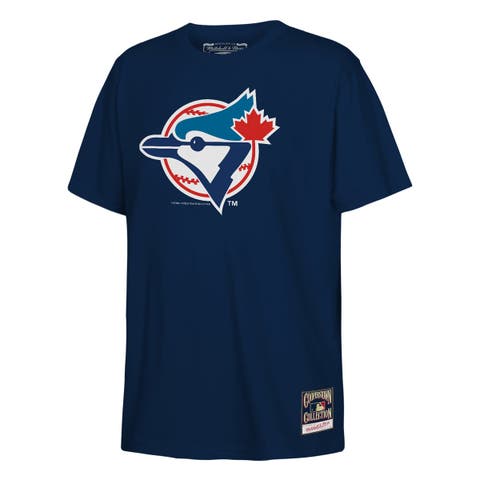 Youth Mitchell & Ness Navy Toronto Blue Jays Retro Logo T-Shirt