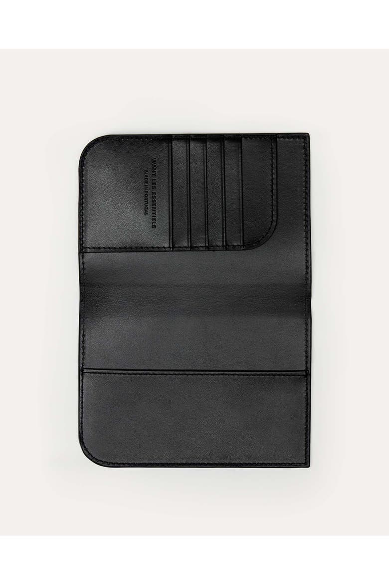 Arch Smooth Leather Passport Cover, Alternate, color, Black