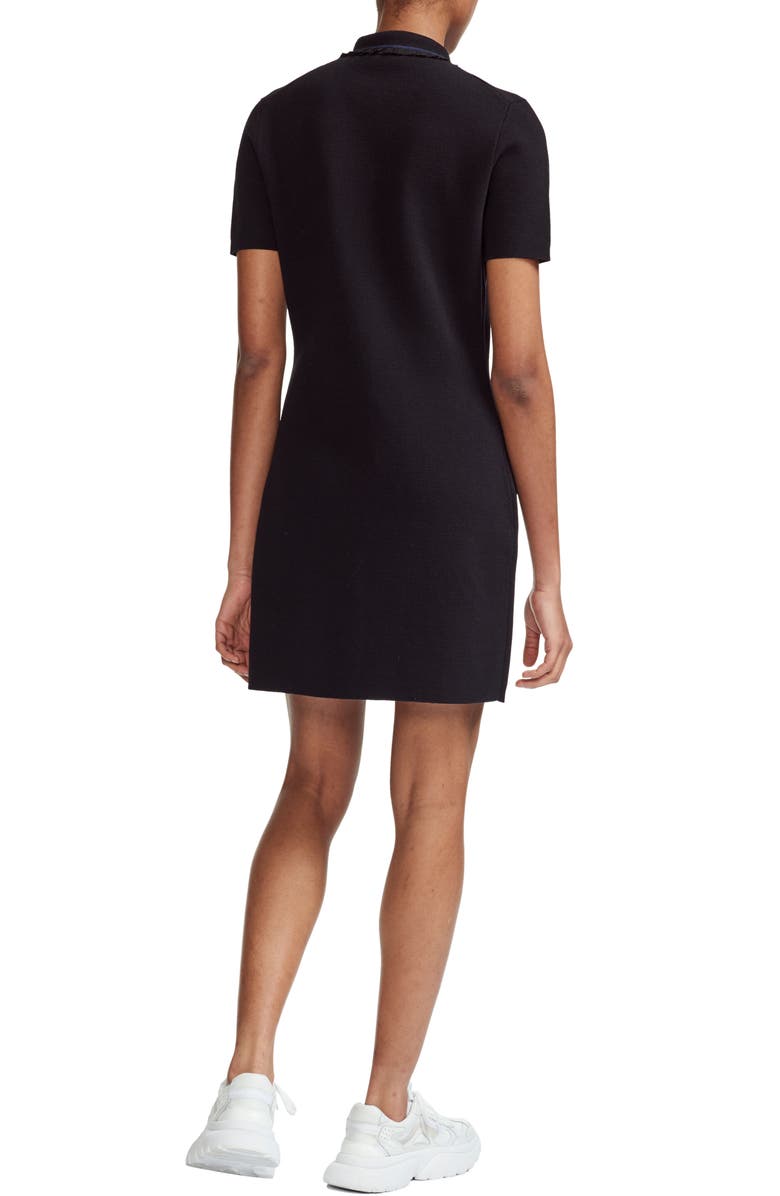 maje Ravena Brass Button Cotton Minidress, Alternate, color, 