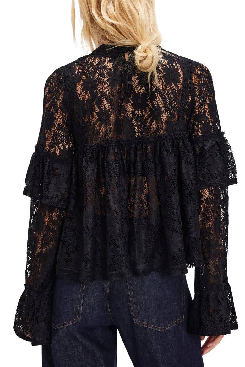 Free People Lilabeth Sheer Lace Top (Women) | Nordstrom