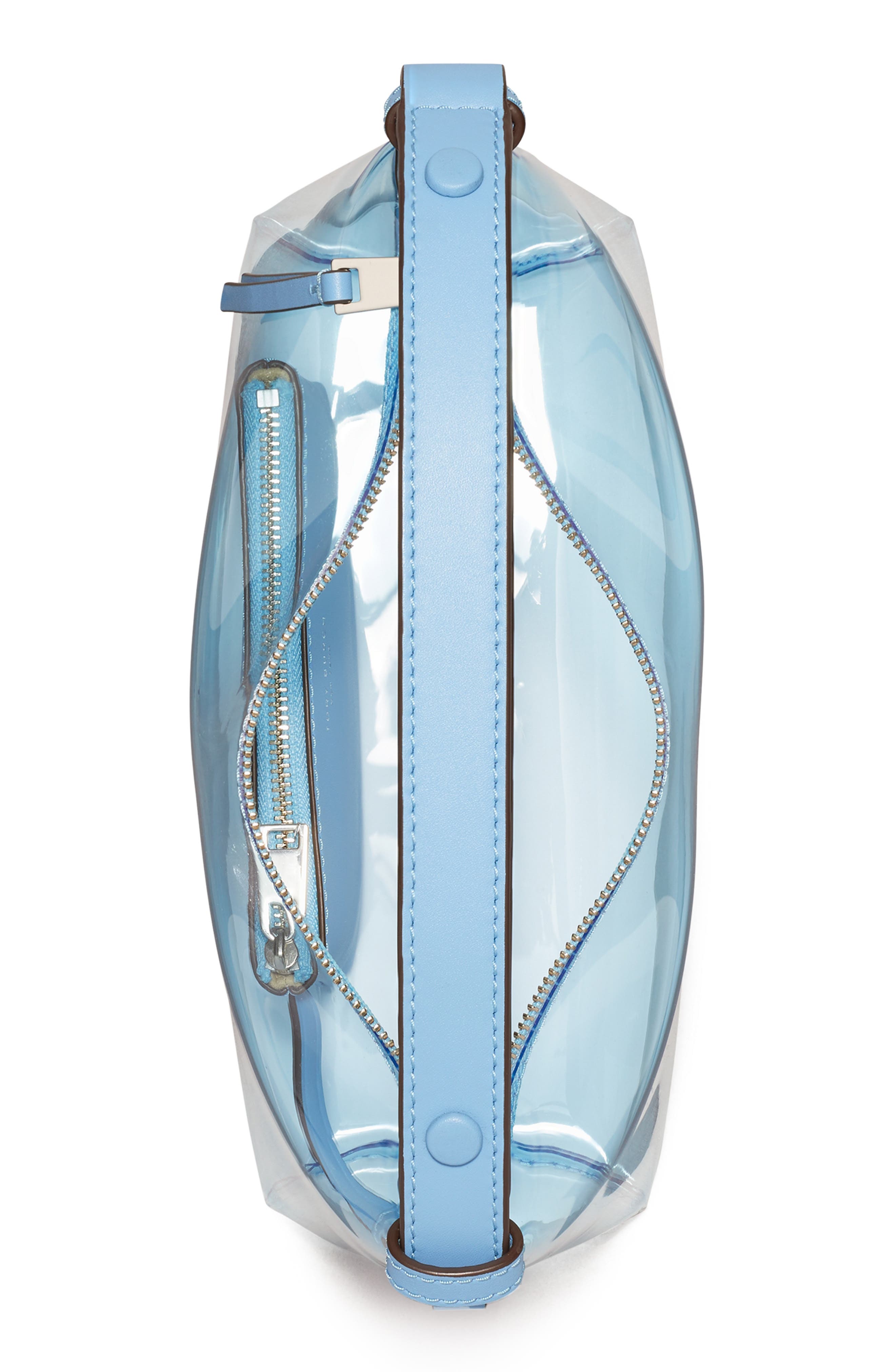 Mellow Transparent Shoulder Bag, Alternate, color, POOL BLUE