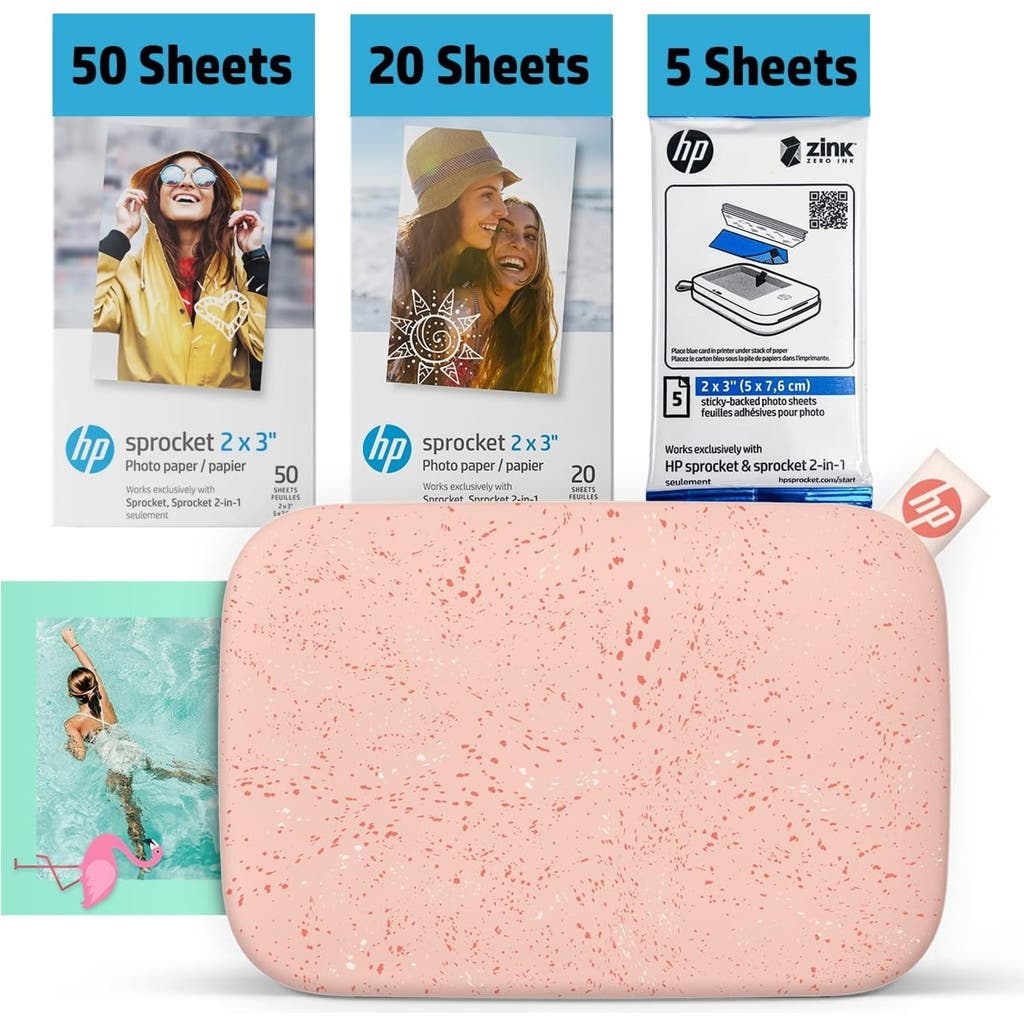 HP Sprocket 2x3" Photo Printer + 75 Sheets in Pink at Nordstrom