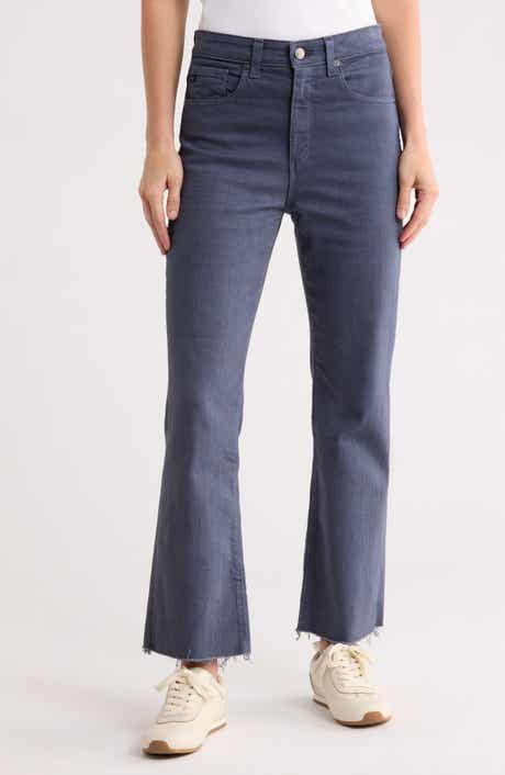 AG Kinsley High Waist Raw Hem Ankle Flare Jeans
