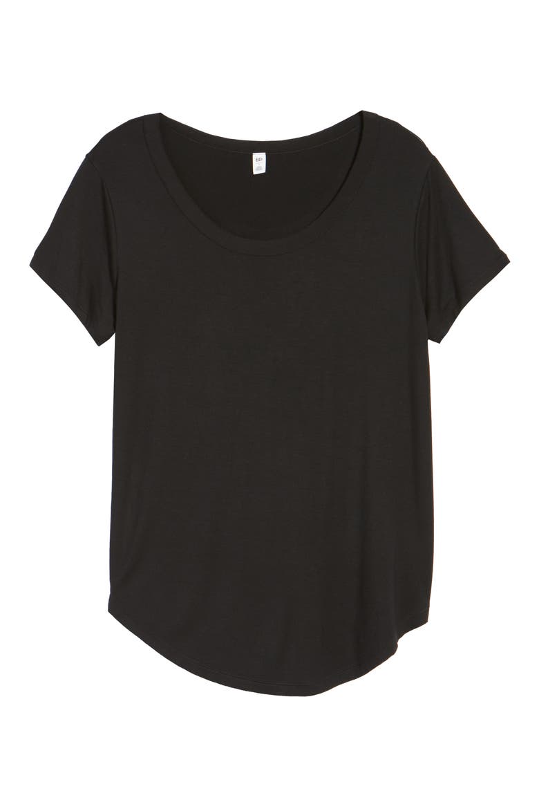 Split Edge Tee, Alternate, color, BLACK