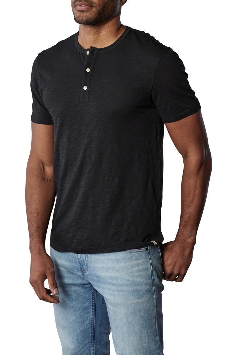 Legacy Cotton Henley, Alternate, color, BLACK