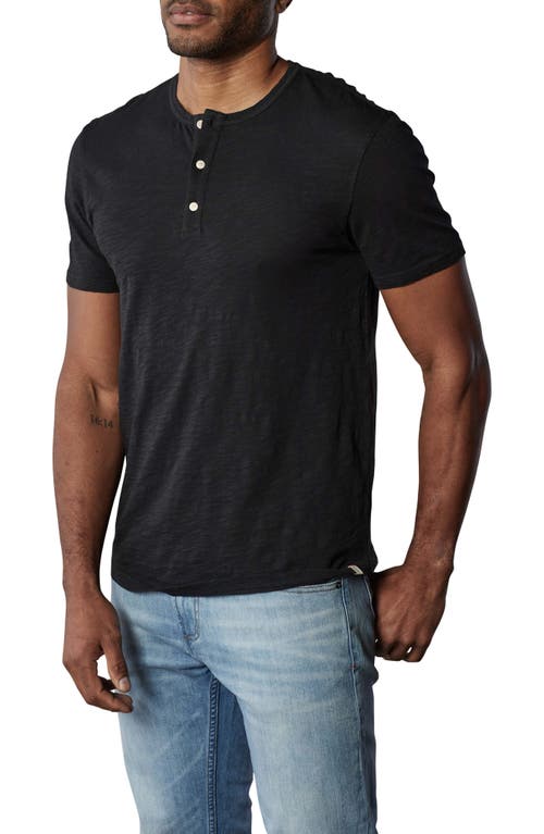 The Normal Brand Legacy Cotton Henley In Black