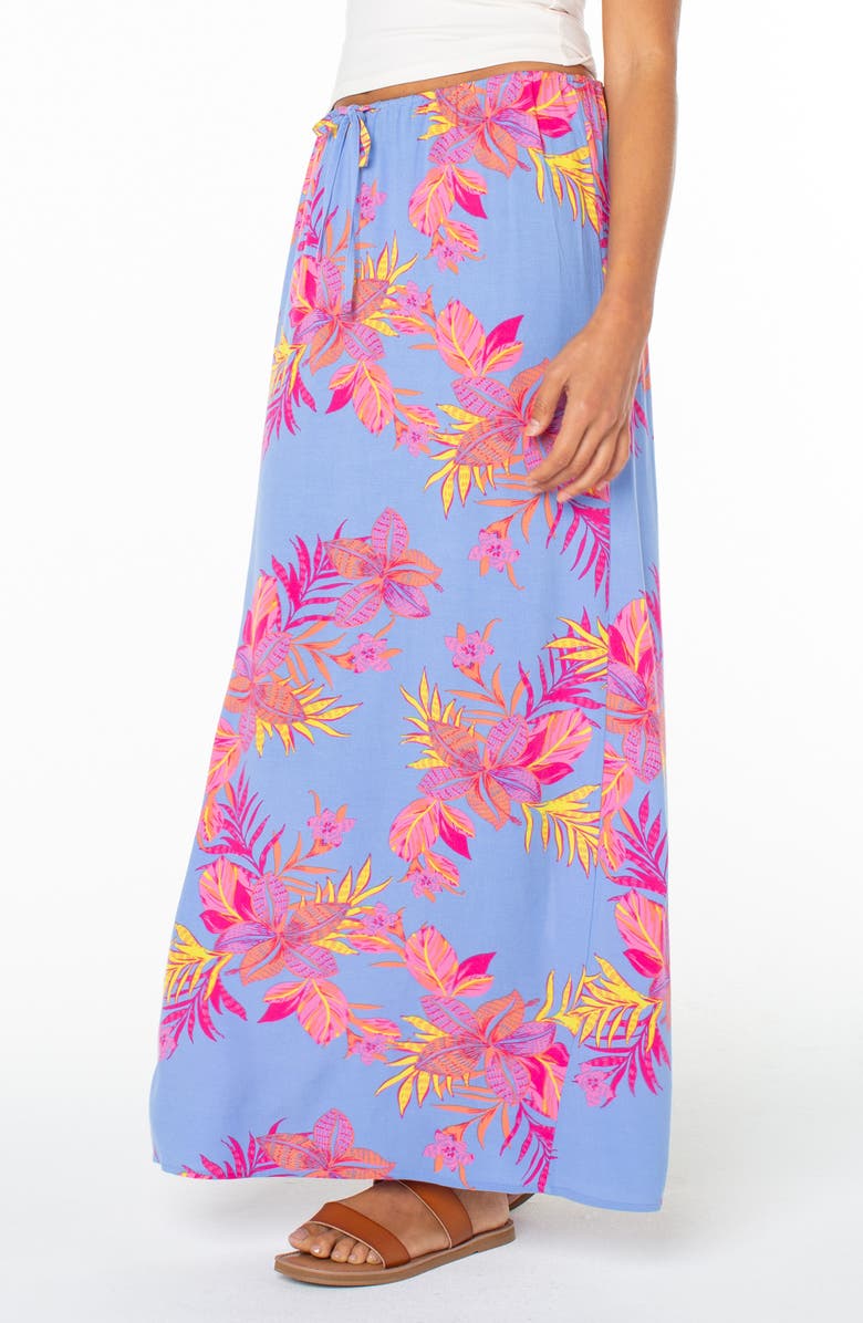 Roxy Iyla Floral Drawstring Maxi Skirt, Alternate, color, 