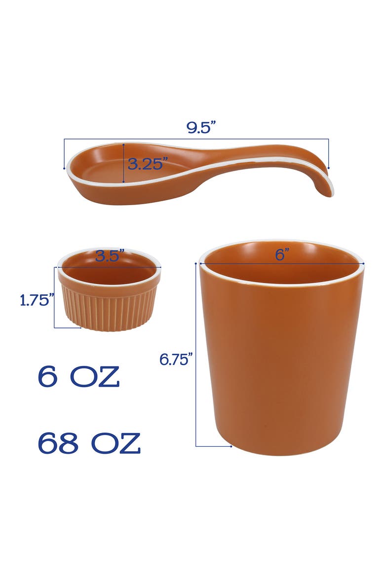 6-Piece Terracotta Counter Top Dishes, Alternate, color, TERRACOTTA