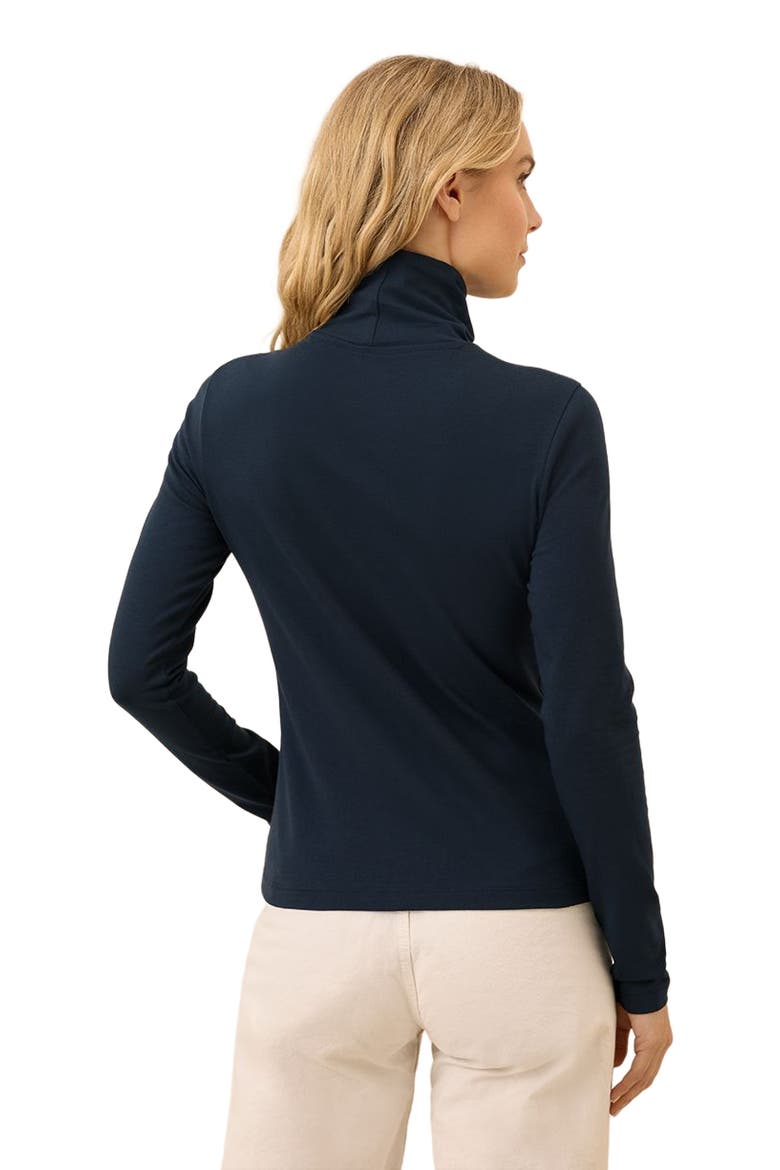 Luxe Stretch Jersey Slim Turtleneck, Alternate, color, Midnight Blue