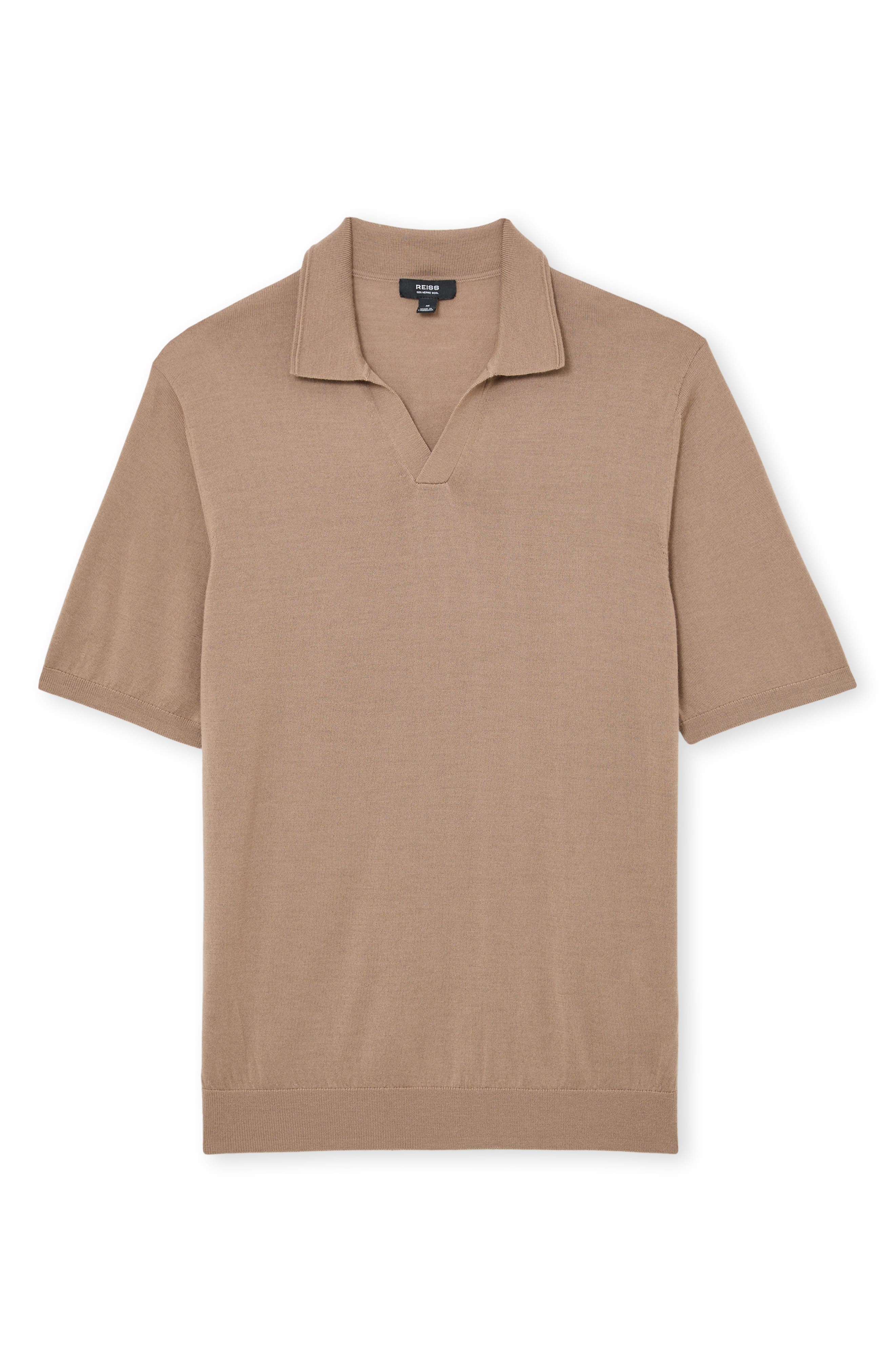 Мужские Reiss Duchie Johnny Collar Short Sleeve Wool Polo Sweater — фото 4
