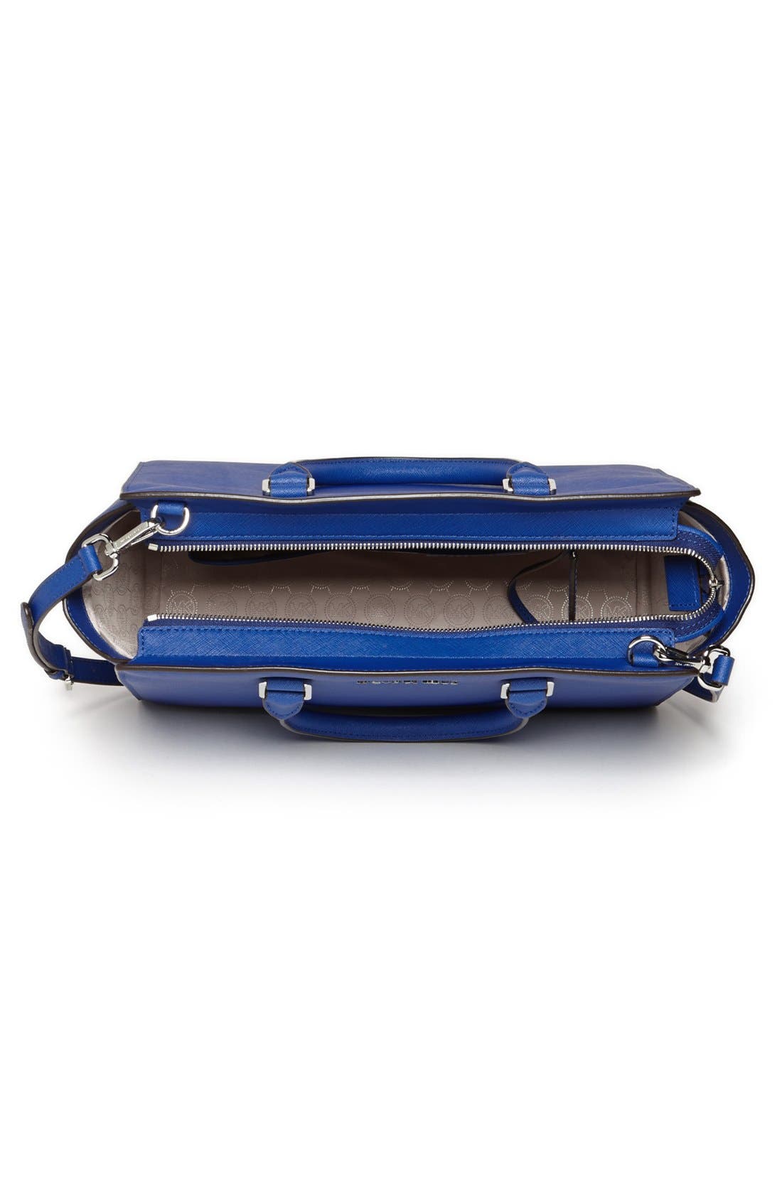 'Large Selma' Zip-Top Satchel, Alternate, color, SAPPHIRE