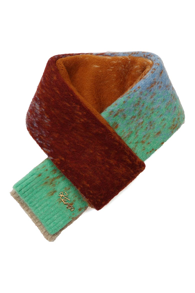 Pixel Gradient Scarf, Alternate, color, TIBETAN RED GRADIENT