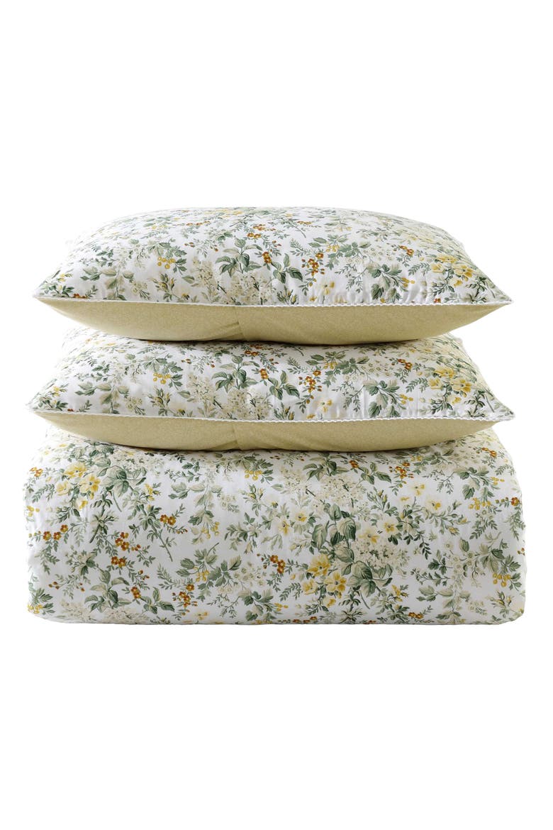 3-Piece Comforter & Sham Quilt Set, Main, color, GOLD/ CREAM