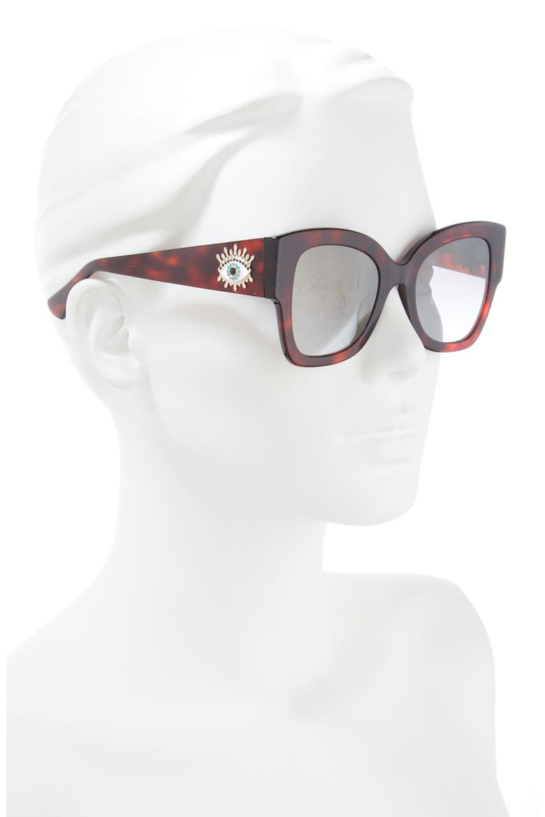 51mm Square Sunglasses, Alternate, color, HAVANA/ GRAY GRADIENT