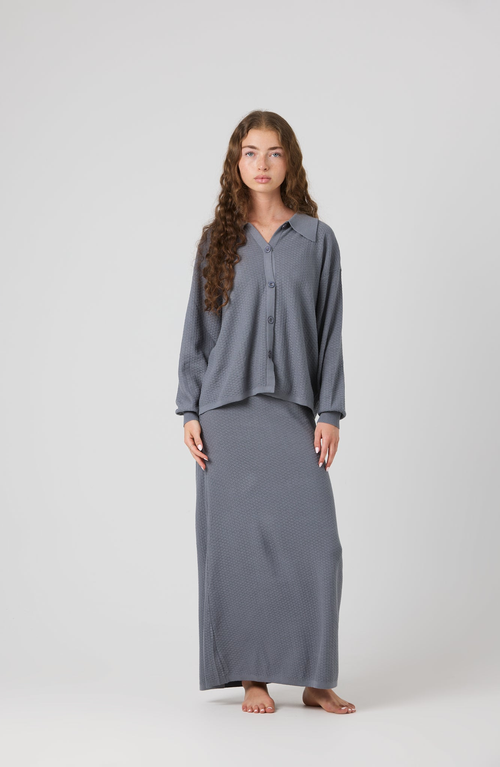 By Tess Collection Katie Skirt In Gray