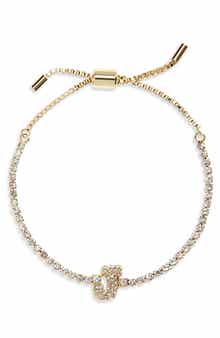 Initial Tennis Slider Bracelet