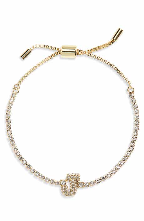 Initial Tennis Slider Bracelet