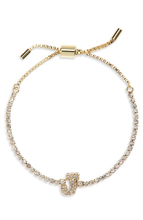 Baublebar Initial Tennis Slider Bracelet In Gold J