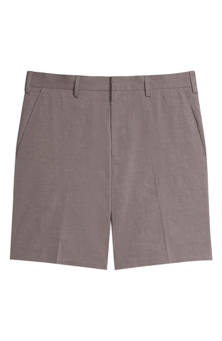 Theory Stretch Linen Blend Shorts, Alternate, color, Morel