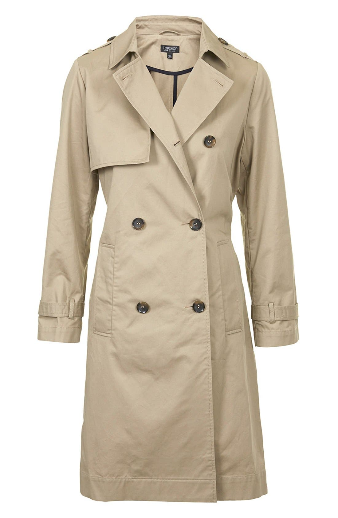double breasted tie waist trench coat topshop