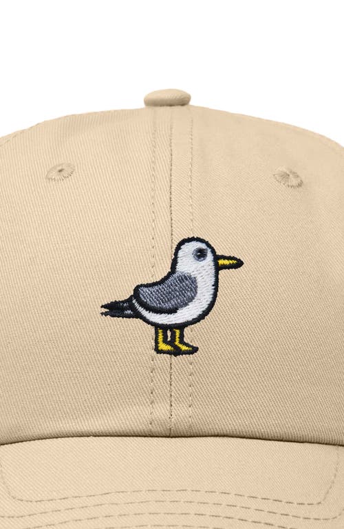 Dalix Seagull Embroidered Everyday Cap In Khaki