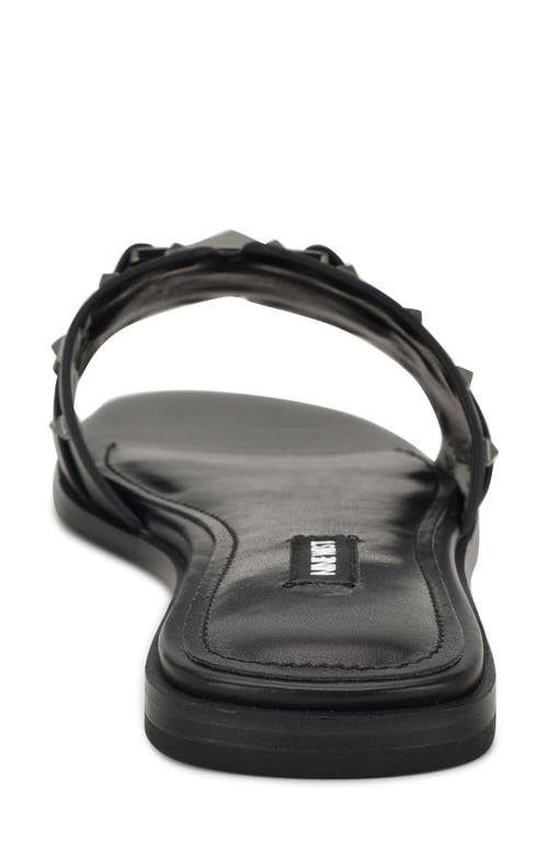Nine West Griyen Studded Slide Sandal In Black