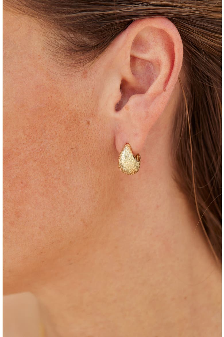 Satin Finish Bubble Teardrop Earrings, Alternate, color, YELLOW