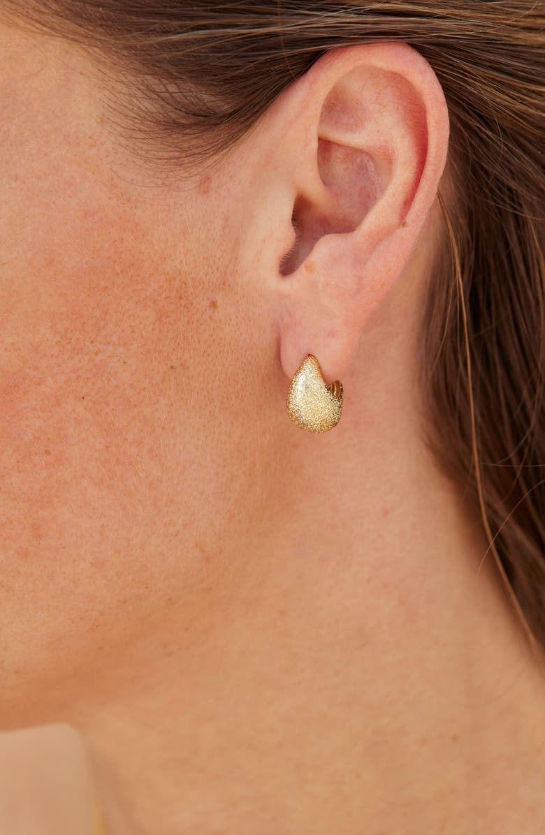 SAVVY CIE JEWELS Satin Finish Bubble Teardrop Earrings, Alternate, color, Yellow