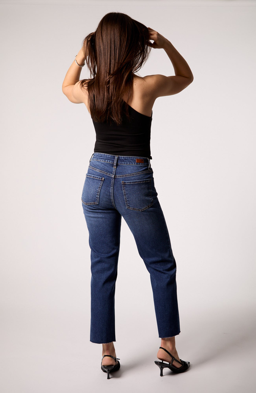 Blue Revival Quinn Mid Rise Straight Jean In Brown