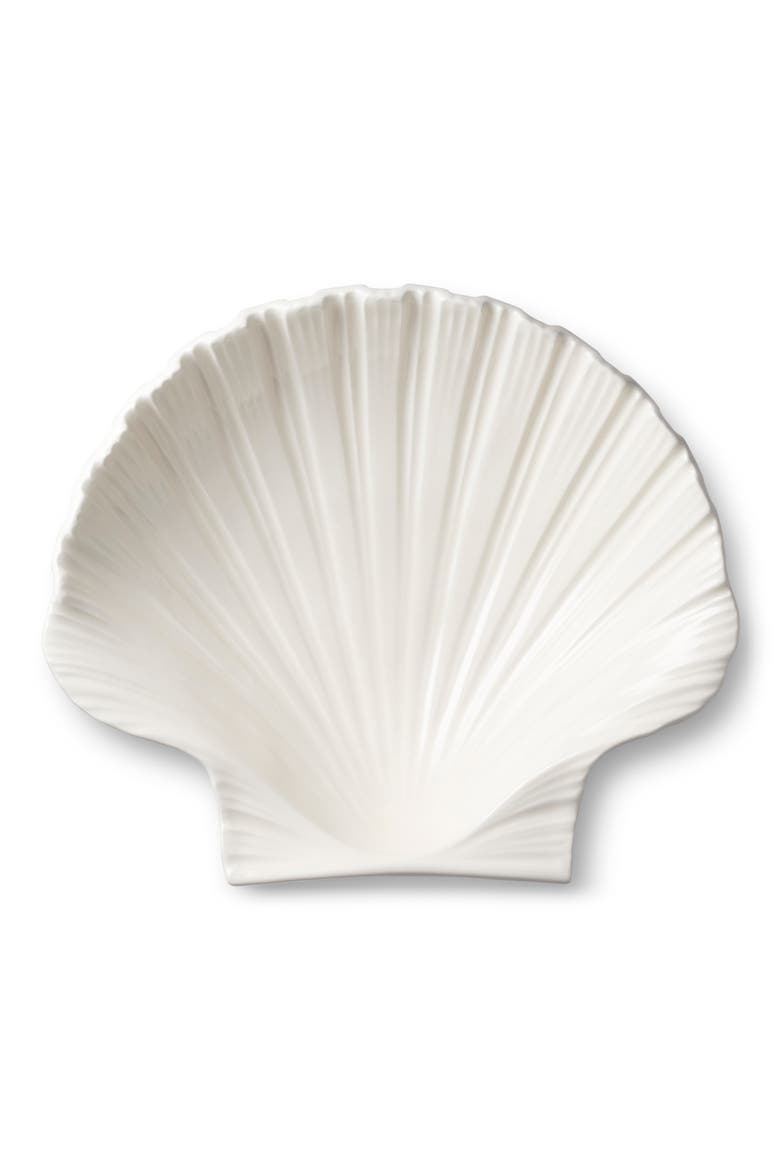 Shell Medium Platter, Main, color, CREAM