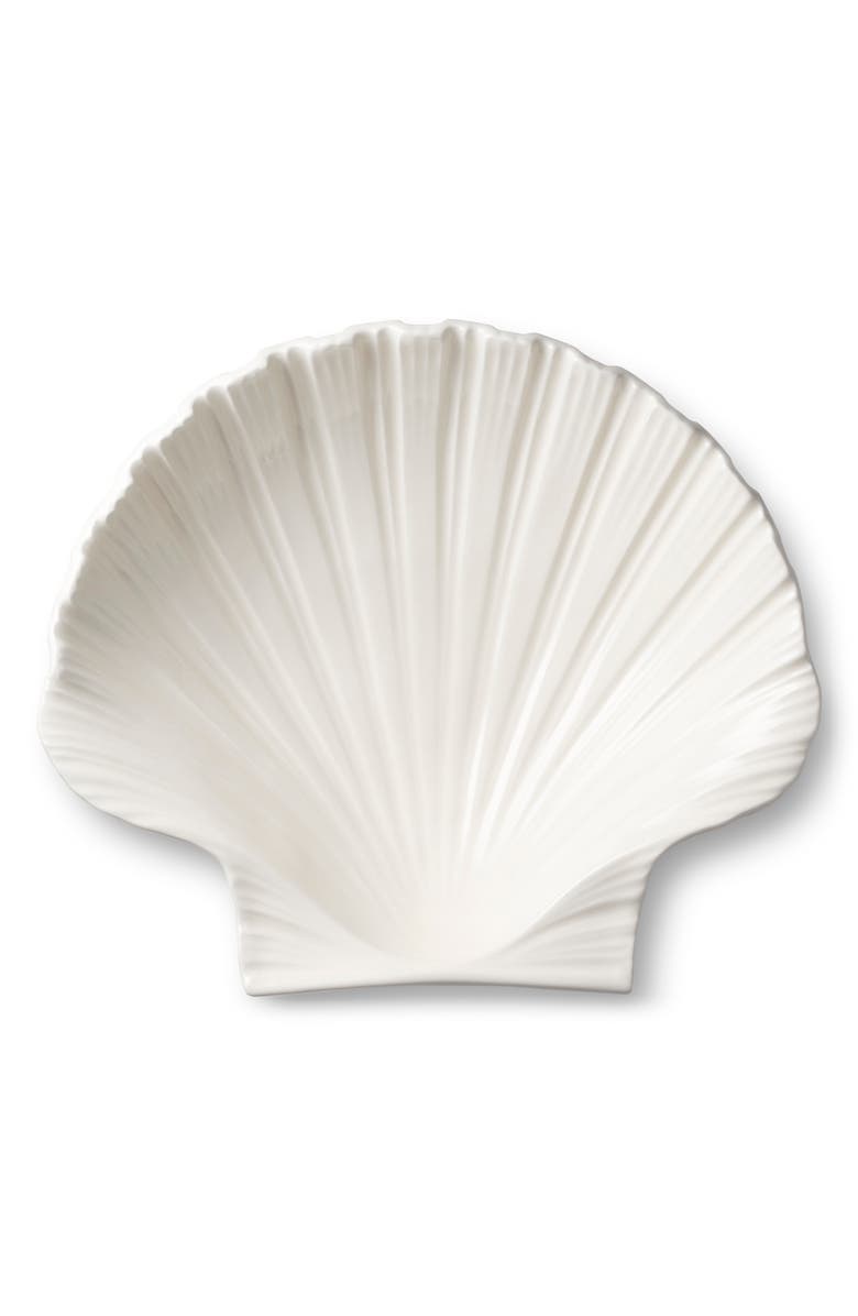 Aerin Shell Medium Platter, Main, color, Cream