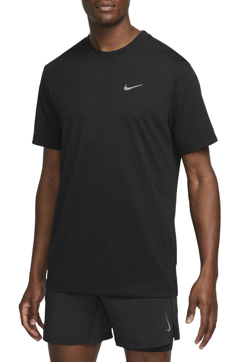 Dri-FIT Yoga T-Shirt, Main, color, BLACK
