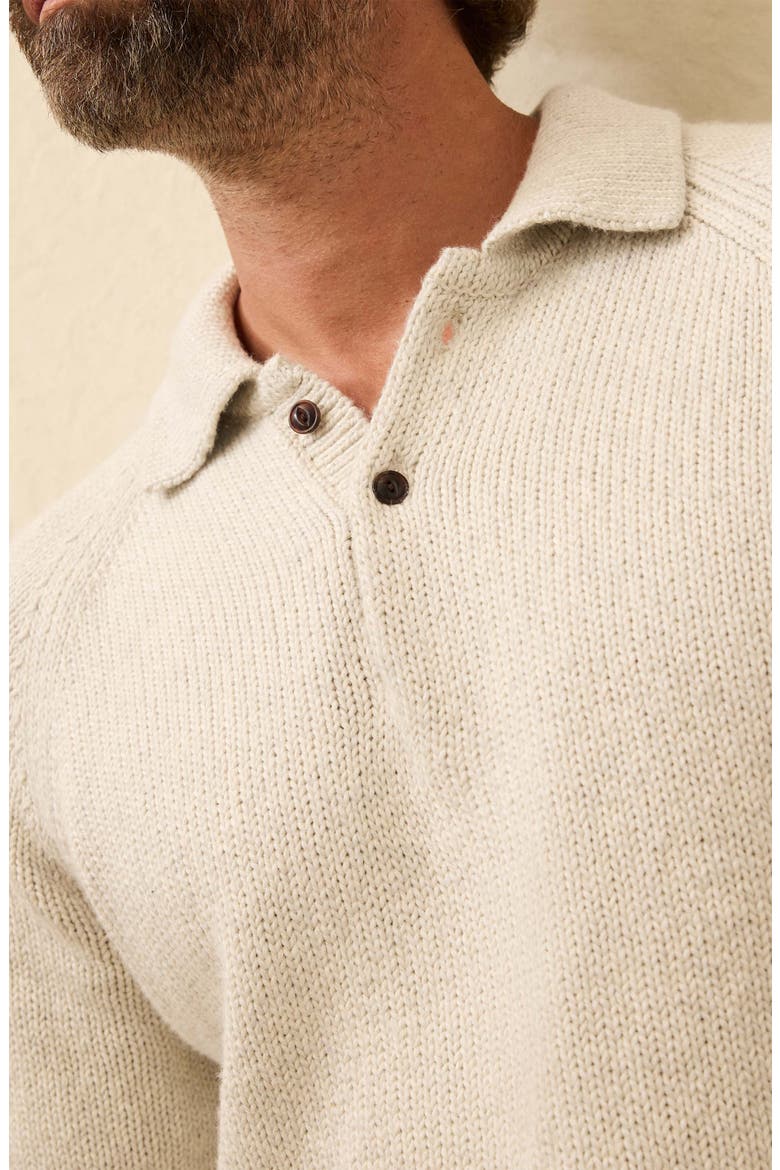 Heirloom Organic Cotton Polo Sweater, Alternate, color, ICE GREY HEATHER