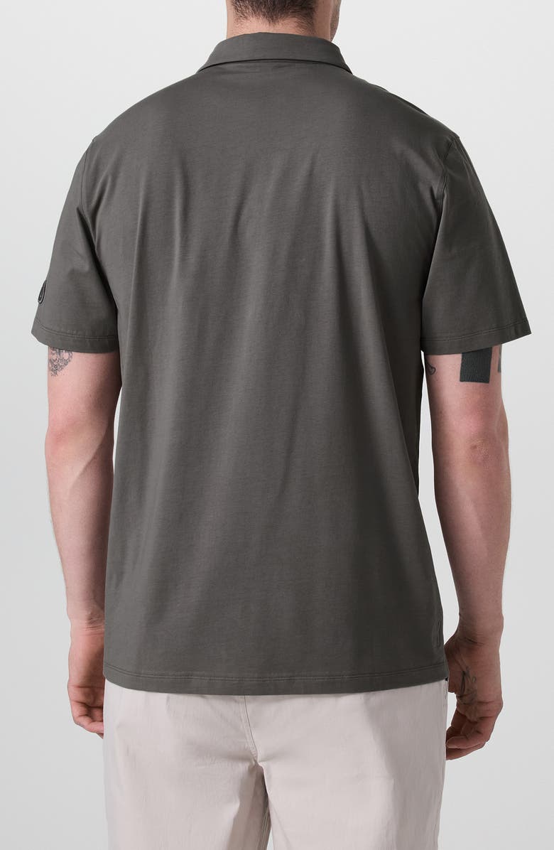 Vuori Feather Stretch Cotton Polo, Alternate, color, Warm Grey