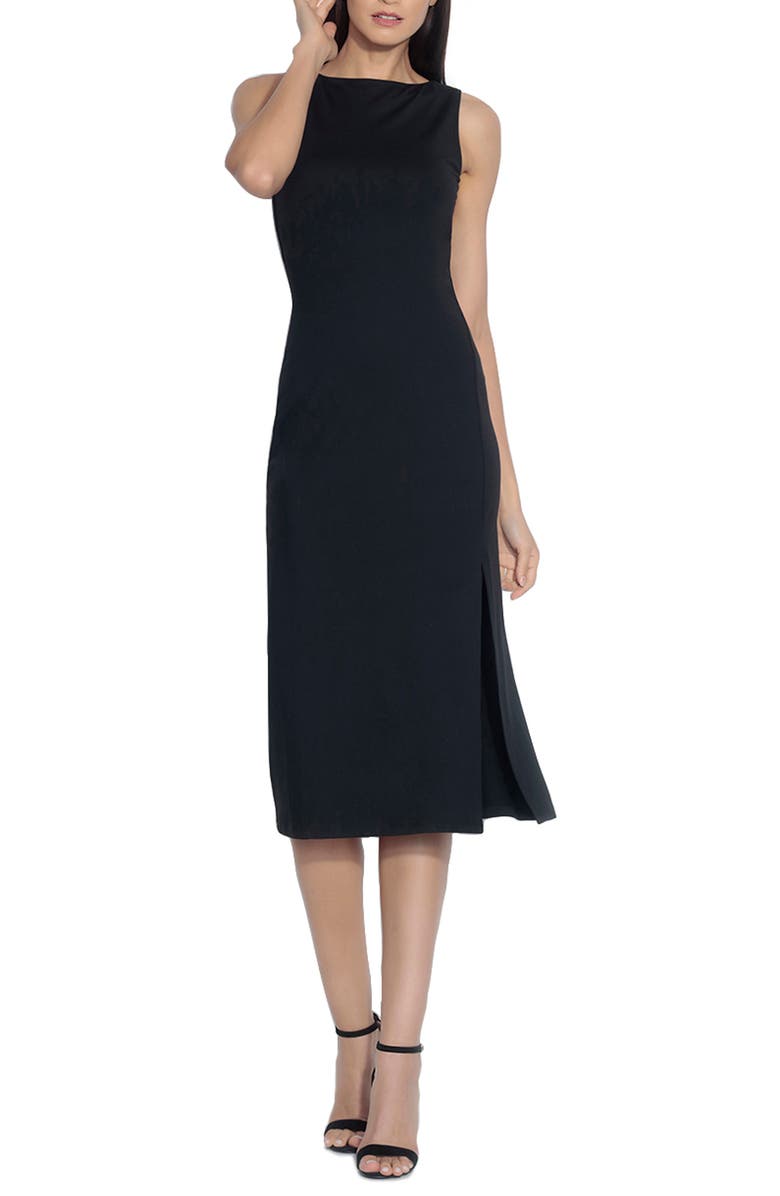 Susana Monaco Sleeveless Slit Midi Sheath Dress, Main, color,