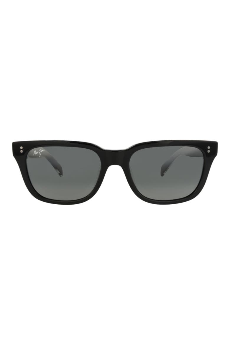 54mm Polarized Bi-Gradient Square Sunglasses, Main, color, BLACK BLACK GREY