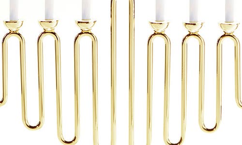 Anna New York Coluna Menorah In White And Gold