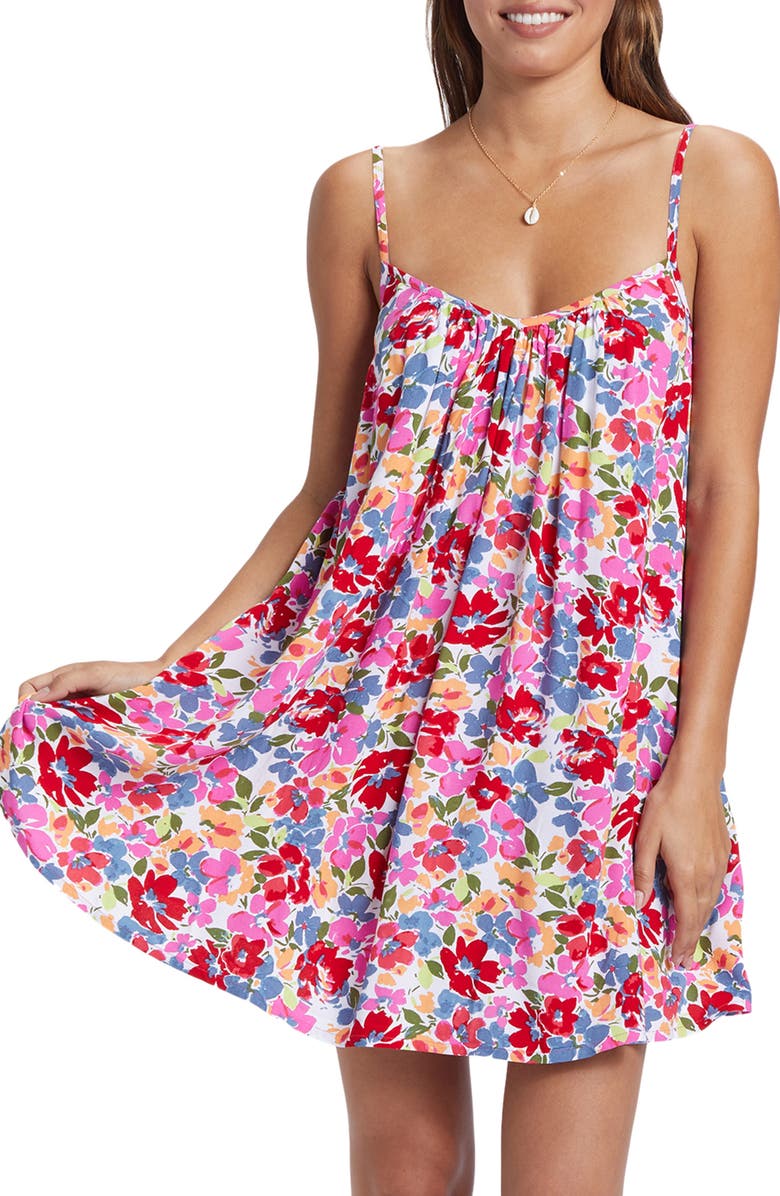 Roxy Summer Adventures Floral Cover-Up Dress, Main, color, 