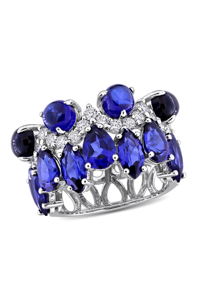 Julianna B. Lab-Created Sapphire & Diamond Eternity Ring 14k, Main, color, Sapphire