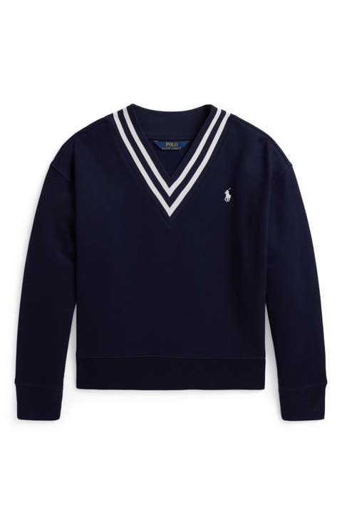 Fleece Knit Cotton Blend Sweatshirt