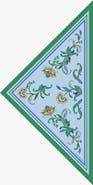 Jessie Zhao New York Aqua Paisley Triangle Silk Scarf