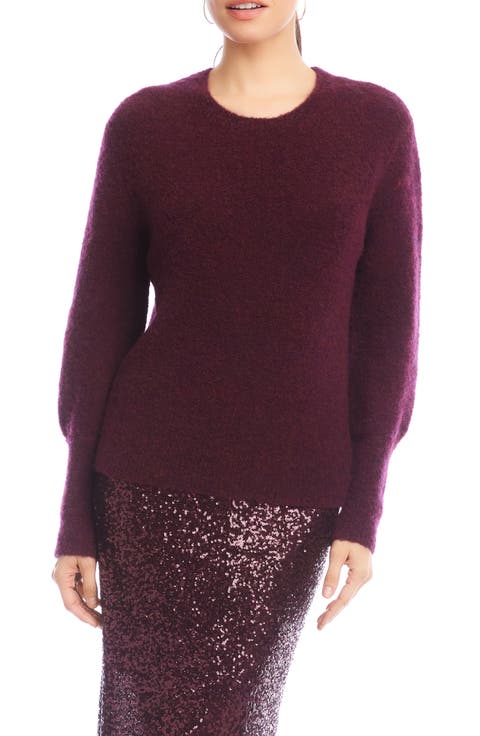 Blouson Sleeve Bouclé Sweater