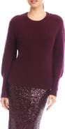 Karen Kane Blouson Sleeve Bouclé Sweater