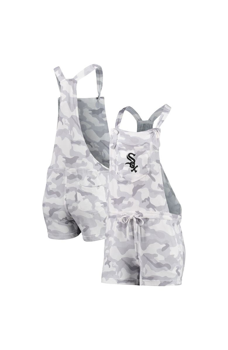 CONCEPTS SPORT Women's Concepts Sport Gray Chicago White Sox Camo Romper Overalls, Main, color, 