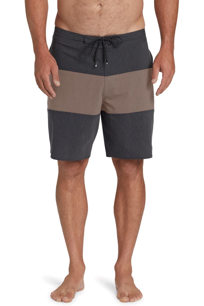 Tribong Lo Tide Water Repellent Board Shorts, Main, color, DARK BROWN