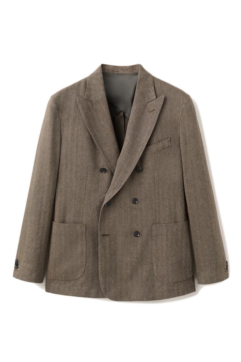 Slim Fit Linen Blend Suit Jacket, Alternate, color, MINK GREY