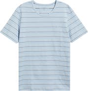 Daniel Buchler Washed Stripe Crewneck Lounge T-Shirt